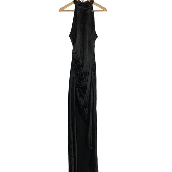 Retrofete Sab Dress Halter Maxi Black NWT L - Picture 4 of 14